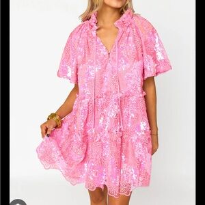 Buddy love pink sequin dress